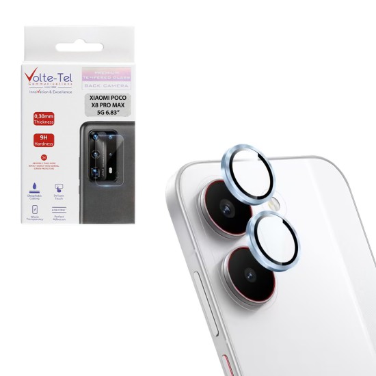VOLTE-TEL CAMERA GLASS COVER XIAOMI POCO X8 PRO 5G 6.59in 9H 0.33MM EASY APPLICATION SIERRA BLUE