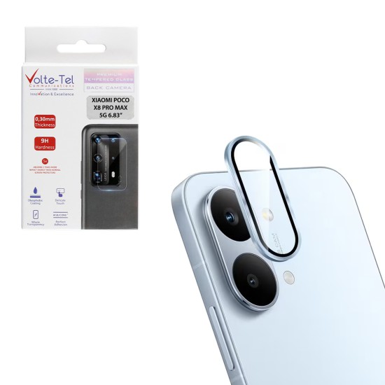 VOLTE-TEL CAMERA GLASS COVER XIAOMI POCO X8 PRO MAX 5G 6.83in 9H 0.33MM EASY APPLICATION SIERRA BLUE