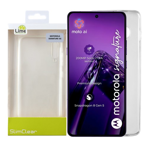 LIME SLIMCLEAR TPU ΘΗΚΗ MOTOROLA SIGNATURE 5G 6.8in FULL CAMERA PROTECTION ΔΙΑΦΑΝΗ