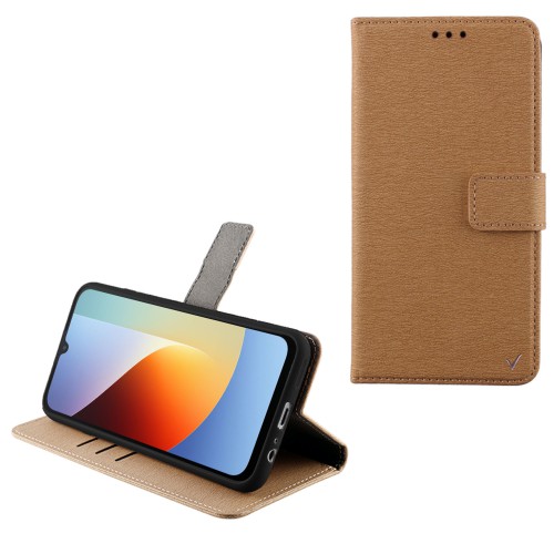 VOLTE-TEL ALLURE ΘΗΚΗ XIAOMI REDMI A7 PRO/POCO C81 PRO 4G 4G 6.9in MAGNET BOOK STAND CLIP GOLD
