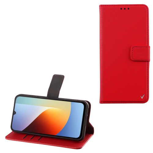 VOLTE-TEL ALLURE ΘΗΚΗ XIAOMI REDMI A7 PRO/POCO C81 PRO 4G 4G 6.9in MAGNET BOOK STAND CLIP RED