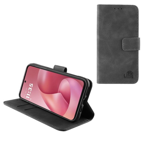 LIME ESSENTIAL ΘΗΚΗ MOTOROLA MOTO G57 POWER 5G/MOTO G67 POWER 5G 6.72in MAGNET BOOK STAND CLIP GREY