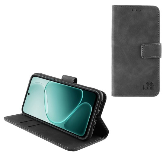 LIME ESSENTIAL ΘΗΚΗ OPPO A6 5G 6.75in MAGNET BOOK STAND CLIP GREY