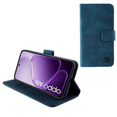LIME ESSENTIAL ΘΗΚΗ OPPO A6k/A6x 5G 6.75in MAGNET BOOK STAND CLIP DARK BLUE