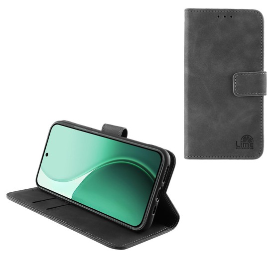 LIME ESSENTIAL ΘΗΚΗ OPPO RENO14 F 5G 6.57in MAGNET BOOK STAND CLIP GREY