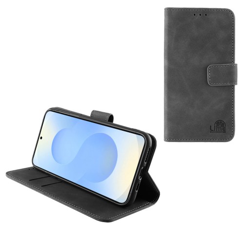 LIME ESSENTIAL ΘΗΚΗ SAMSUNG S25 FE 5G S731 6.7in MAGNET BOOK STAND CLIP GREY