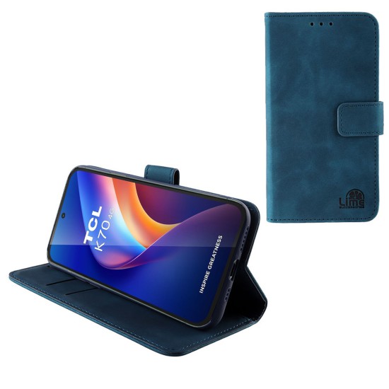 LIME ESSENTIAL ΘΗΚΗ TCL K70 4G 6.75in MAGNET BOOK STAND CLIP DARK BLUE