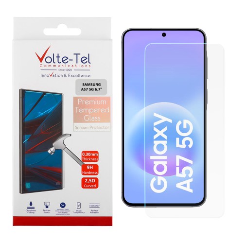 VOLTE-TEL TEMPERED GLASS SAMSUNG A57 5G 6.7in 9H 0.30mm 2.5D FULL GLUE