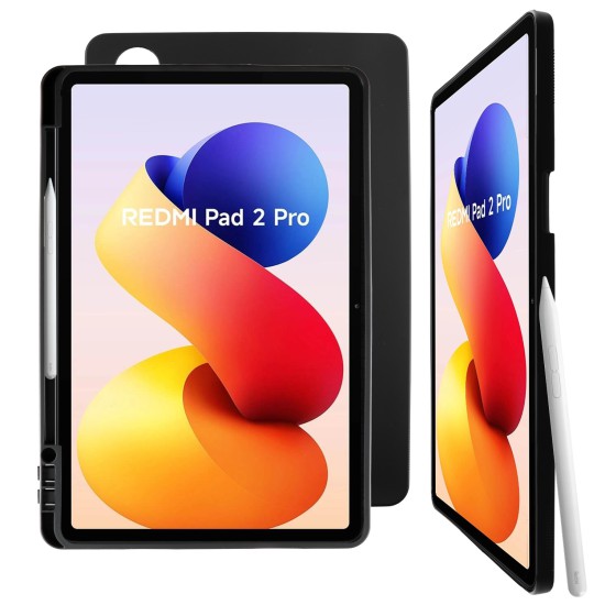 VOLTE-TEL MATTE SILICON ΘΗΚΗ XIAOMI REDMI PAD 2 PRO 12.1in ΜΕ ΥΠΟΔΟΧΗ ΓΙΑ ΠΕΝΑΚΙ ΓΡΑΦΗΣ BLACK