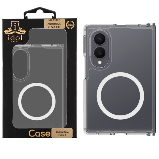 IDOL 1991 SUPER MAGSAFE ΘΗΚΗ SAMSUNG Z FOLD 8 5G F971 7.6in CLEAR BACK COVER - FRONT FRAME CAMERA GUARD ΔΙΑΦΑΝΗ
