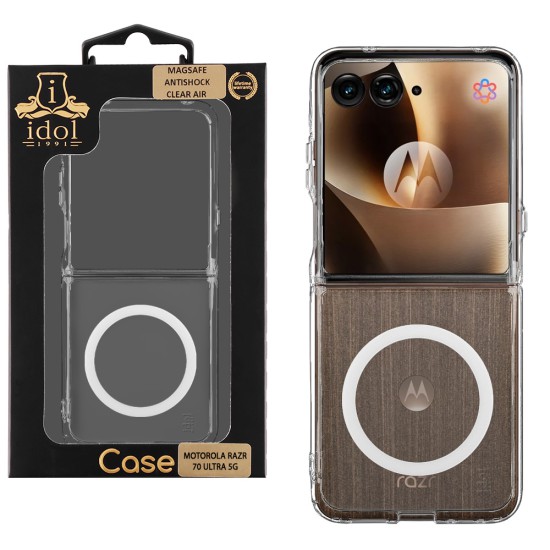 IDOL 1991 SUPER MAGSAFE ΘΗΚΗ MOTOROLA RAZR 70 ULTRA 5G XT2655-1 7.0in ANTISHOCK CLEAR AIR BACK COVER TPU COVER CAMERA GUARD ΔΙΑΦ