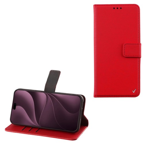 VOLTE-TEL ALLURE ΘΗΚΗ IPHONE 18 PRO 6.3in MAGNET BOOK STAND CLIP RED