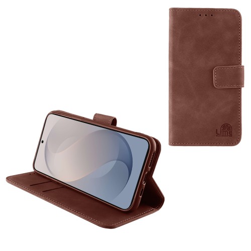 LIME ESSENTIAL ΘΗΚΗ SAMSUNG S26 FE 5G S741 6.7in MAGNET BOOK STAND CLIP CHESTNUT BROWN