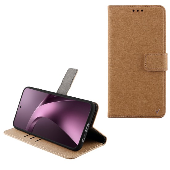 VOLTE-TEL ALLURE ΘΗΚΗ XIAOMI 17T PRO 5G 6.83in MAGNET BOOK STAND CLIP GOLD