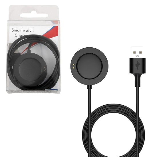 VOLTE-TEL ΕΝΣΥΡΜΑΤΟ ΚΑΛΩΔΙΟ ΦΟΡΤΙΣΗΣ USB-A ΓΙΑ XIAOMI REDMI WATCH S5/WATCH S4/WATCH S3/WATCH 2/WATCH 2 PRO VT853 1m BLACK
