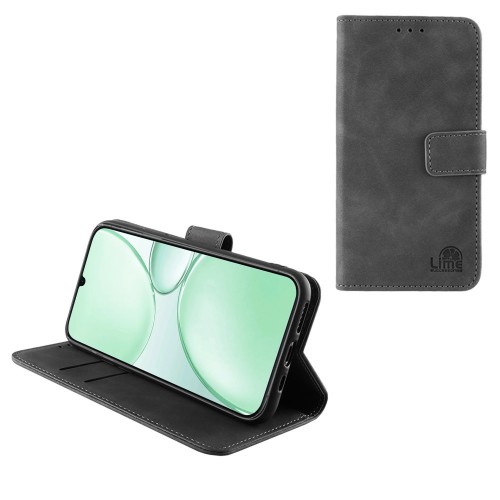 LIME ESSENTIAL ΘΗΚΗ REALME P4 LITE 5G 6.8in MAGNET BOOK STAND CLIP GREY