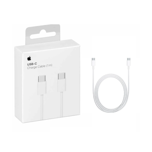 Apple Braided USB 2.0 Cable USB-C male - USB-C Λευκό 1m (MQKJ3ZM/A)
