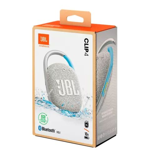 JBL CLIP 4 Bluetooth Wireless Speaker Eco White- EU