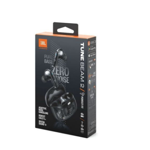 JBL Tune Beam 2 Ghost Edition TWS Bluetooth Wireless In-Ear Earbuds Ghost Black- EU