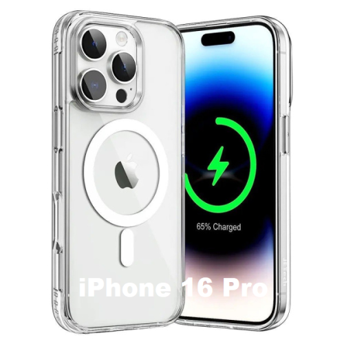 Clear Case with White MagSafe for iPhone 16 Pro