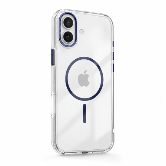 Clear Case with Blue MagSafe for iPhone 17