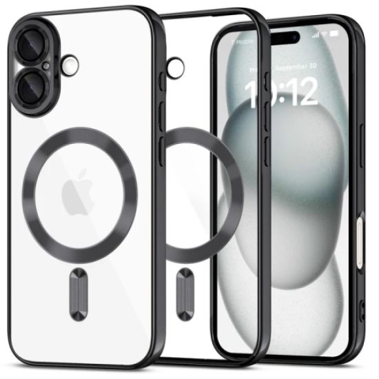 Clear Case with Black MagSafe for iPhone 17