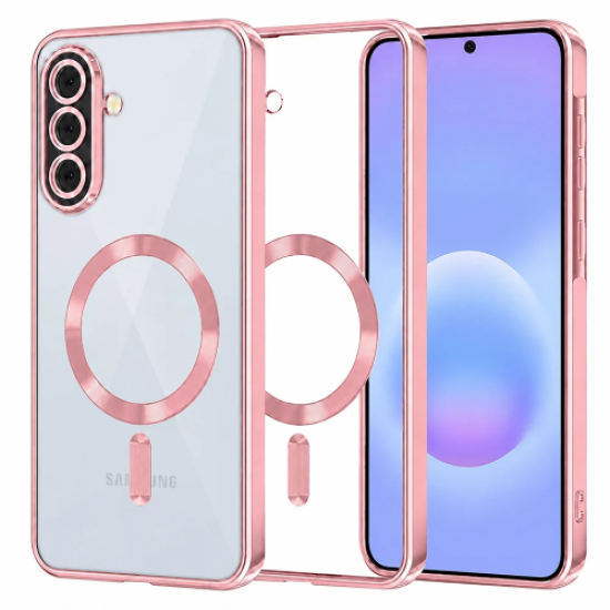 F. Clear Case with Pink MagSafe for Samsung Galaxy A36/ A56