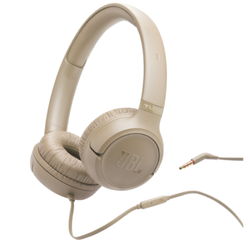 JBL Tune 530 On-Ear Wired Headphones Beige- EU