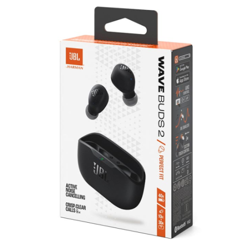 JBL Wave Buds 2 In-Ear Headphones ANC Black- EU