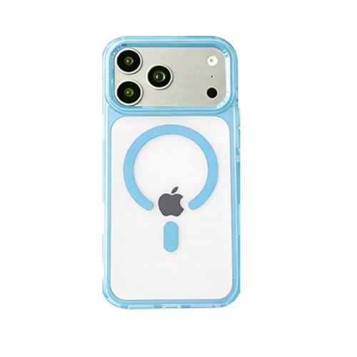 ObaStyle Clear Light Blue Case with MagSafe for iPHONE 15