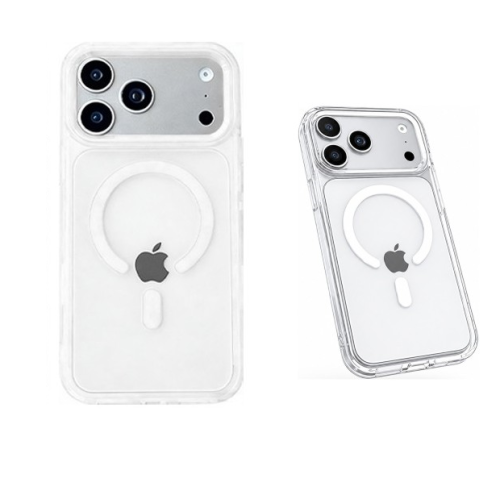 ObaStyle Clear White Silver Case with MagSafe for iPHONE 15