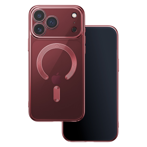Clear Burgundy Case with MagSafe and Camera Protection for iPHONE 17 Pro/ 18 Pro