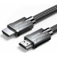 Ugreen HDMI 2.1 Ultra High Speed 48Gbps 4K 120Hz HDR VRR Braided Cable HDMI male - HDMI male 2m Μαύρο
