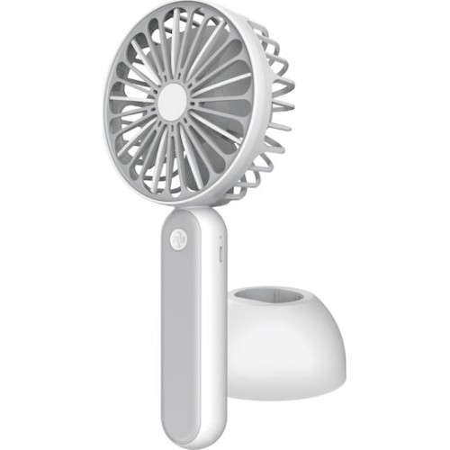 Platinet Ανεμιστηράκι Χειρός USB Επαναφορτιζόμενο 1200mAh 3W 1200mAh Γκρι
