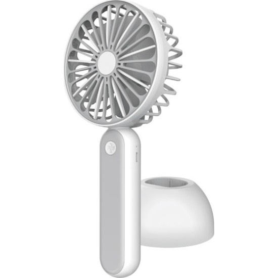 Platinet Ανεμιστηράκι Χειρός USB Επαναφορτιζόμενο 1200mAh 3W 1200mAh Γκρι