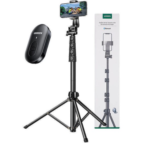 Ugreen Selfie Stick Τρίποδο Κινητού Bluetooth Μαύρο