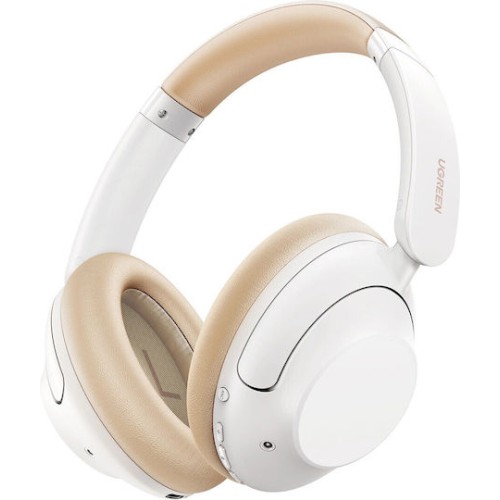 Ugreen HiTune Max5 Ασύρματα / Ενσύρματα Over Ear Ακουστικά με 90 ώρες Λειτουργίας και Quick Charge Λευκά