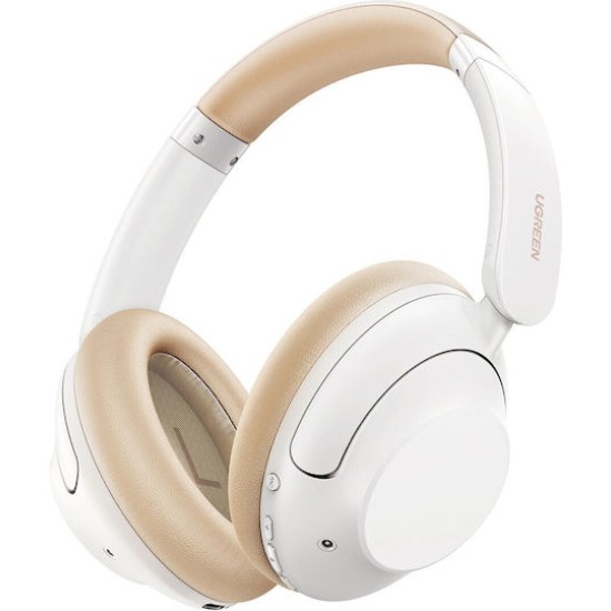 Ugreen HiTune Max5 Ασύρματα / Ενσύρματα Over Ear Ακουστικά με 90 ώρες Λειτουργίας και Quick Charge Λευκά