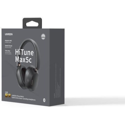 Ugreen Ασύρματα / Ενσύρματα Over Ear Ακουστικά με 45 ώρες Λειτουργίας Μαύρα