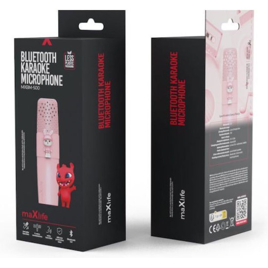 Maxlife Μικρόφωνο Karaoke Ασύρματο MXBM-500 Ροζ