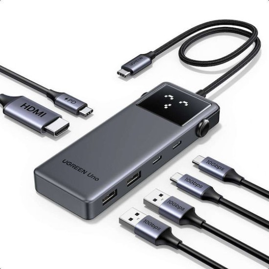 Ugreen USB-C Docking Station με HDMI 4K PD Μαύρο