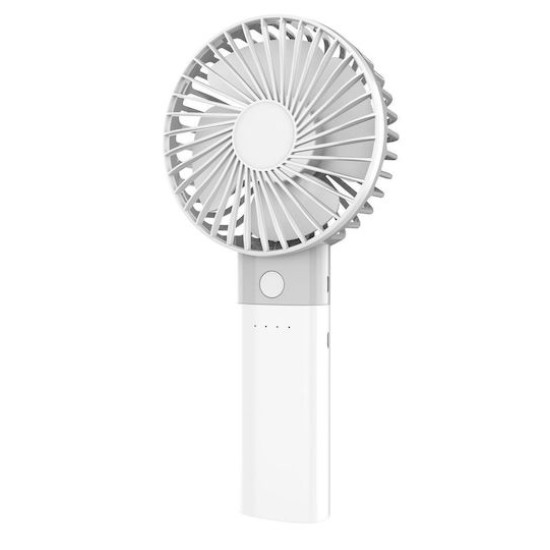Platinet Ανεμιστηράκι USB Επαναφορτιζόμενο 4000mAh Λευκό