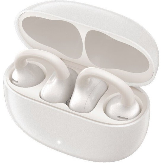 Edifier Comfo Q Open Ear Bluetooth Handsfree Ακουστικά με Αντοχή στον Ιδρώτα και Θήκη Φόρτισης Λευκά