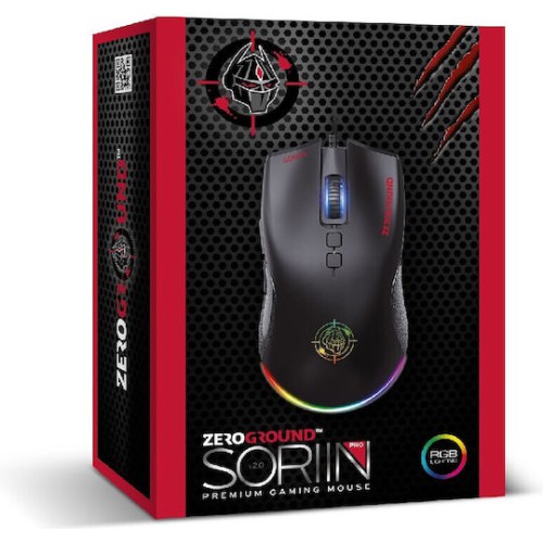 Zeroground SORIIN v2.0 RGB Gaming Ποντίκι 7200 DPI Μαύρο