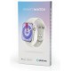Platinet Aluminium 44mm Smartwatch με Παλμογράφο (Λευκό)