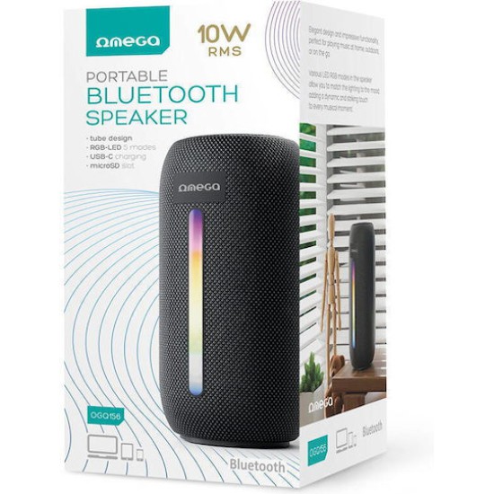 Omega Ηχείο Bluetooth 10W Μαύρο